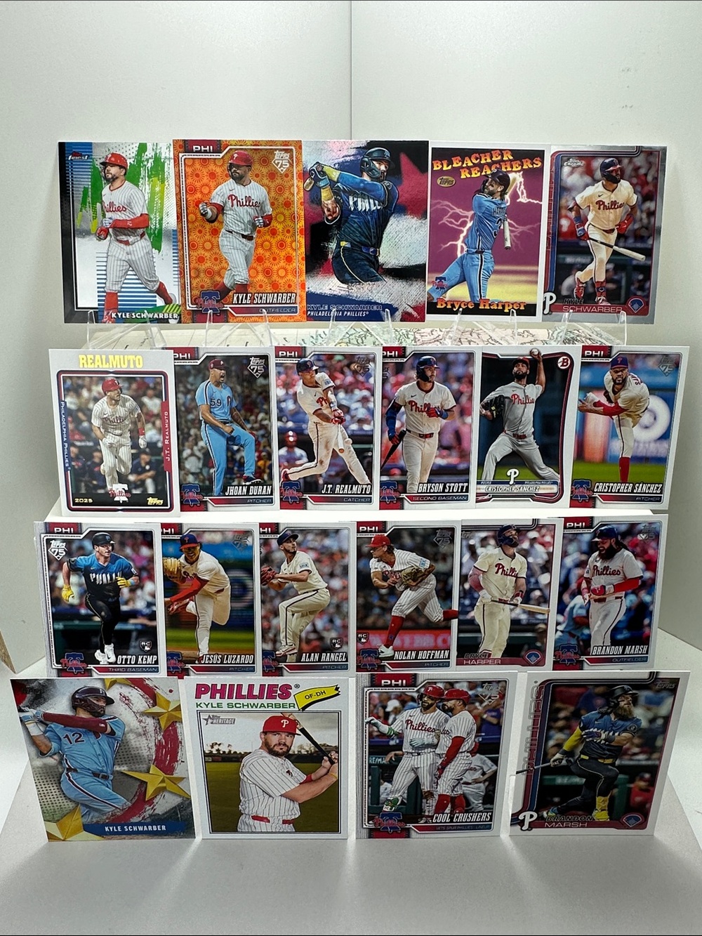 Kyle Schwarber Phillies lot of 21 w/ Harper/Sanchez/Brandon Marsh + rookies